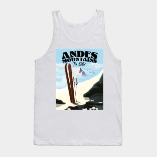 Andes Mountains Ski poster Tank Top